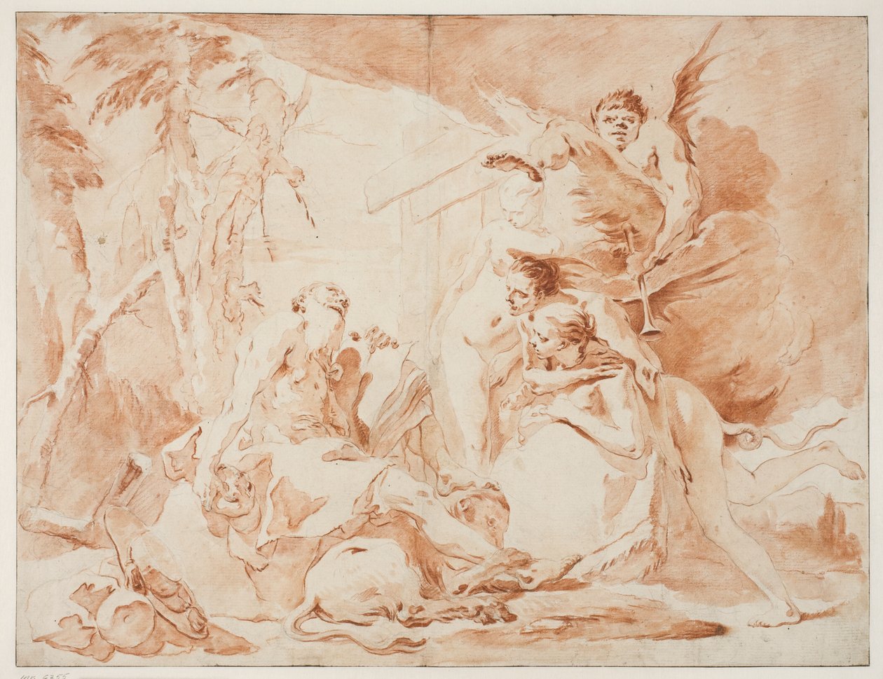 Szent Jeromos kísértései alkotó: Giovanni Battista Tiepolo