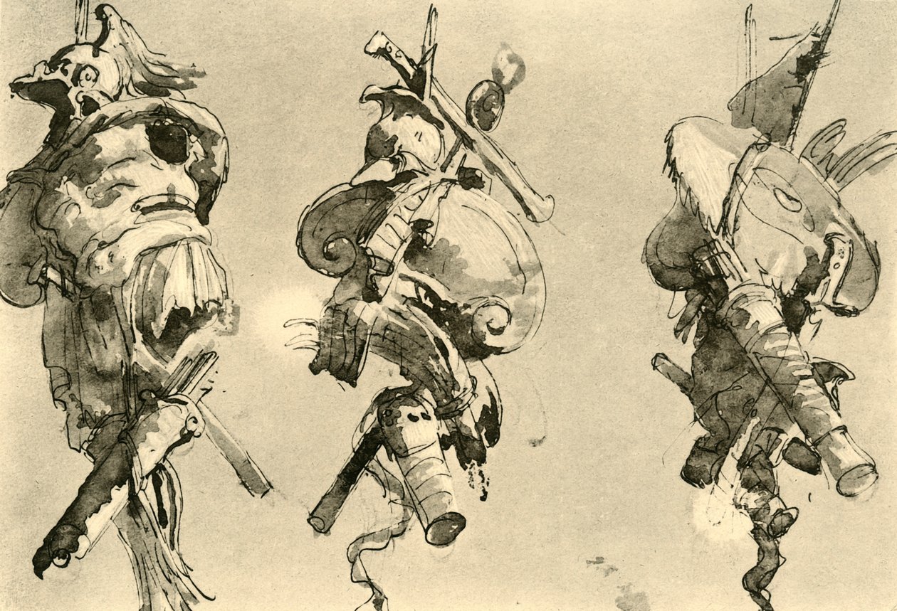 Három trófea, 18. század közepe, 1928 alkotó: Giovanni Battista Tiepolo
