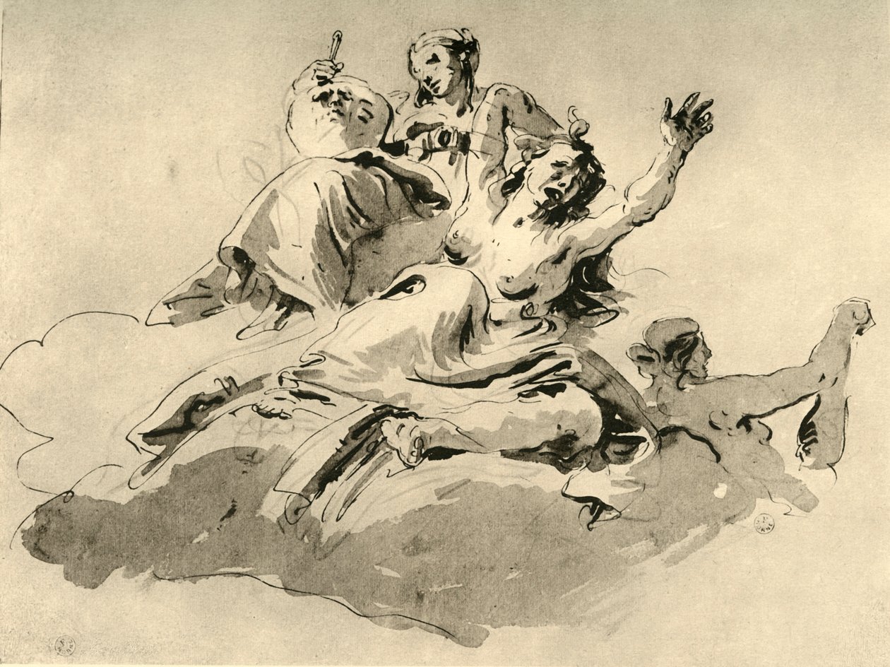 Három nő, 18. század közepe, 1928 alkotó: Giovanni Battista Tiepolo