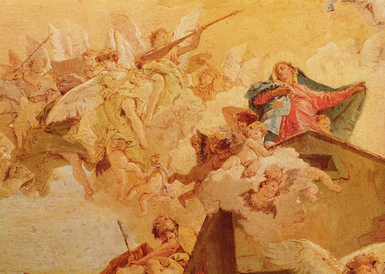 A Szent Ház fordítása Názáretről Loretóra, a Szűz részlete alkotó: Giovanni Battista Tiepolo