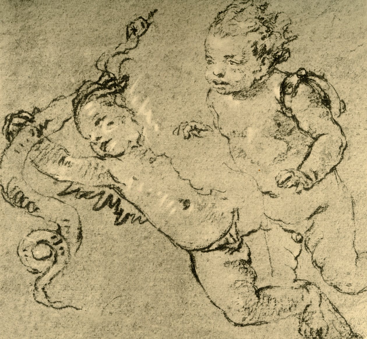 Két Ámor, c1752, 1928 alkotó: Giovanni Battista Tiepolo