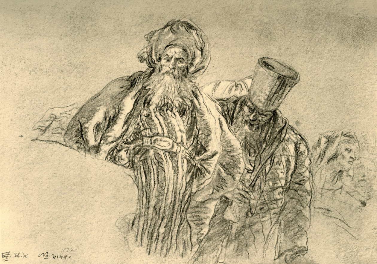 „Két keleti kereskedő”, 1753, 1928 alkotó: Giovanni Battista Tiepolo