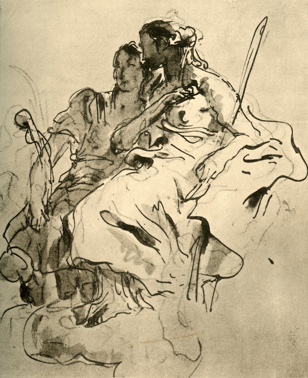 Két fiatal nő, 18. század közepe, 1928 alkotó: Giovanni Battista Tiepolo