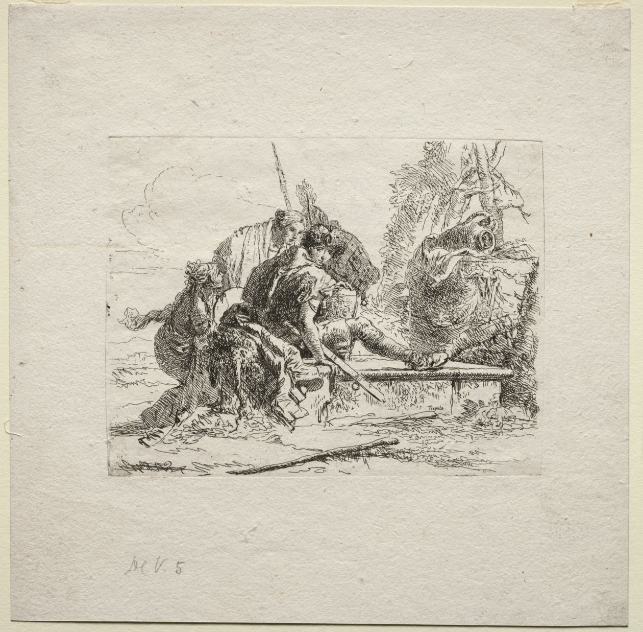 Különféle szeszélyek: A két katona és a két nő alkotó: Giovanni Battista Tiepolo