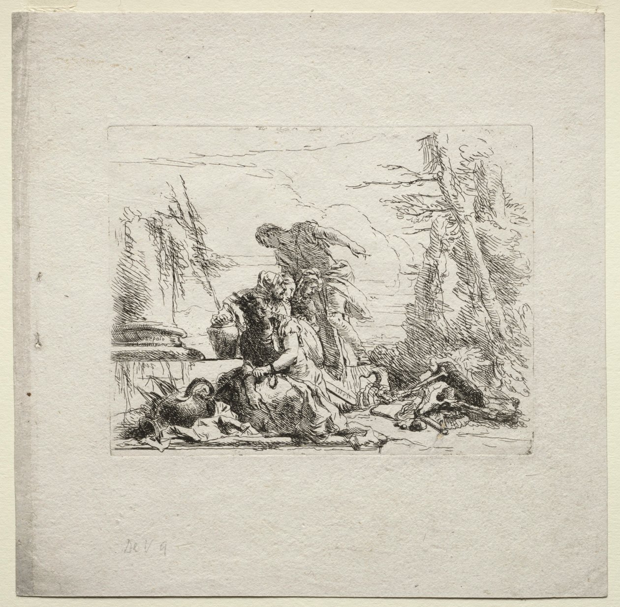 Különféle szeszélyek: A bilincses nő, 1785. alkotó: Giovanni Battista Tiepolo