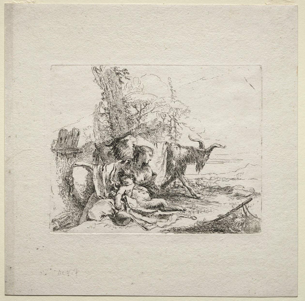 Különféle szeszélyek: A nő tamburával, 1785. alkotó: Giovanni Battista Tiepolo