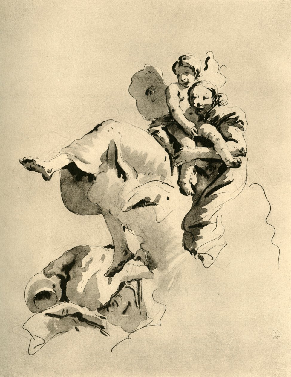Vénusz és Ámor, 18. század közepe, 1928 alkotó: Giovanni Battista Tiepolo