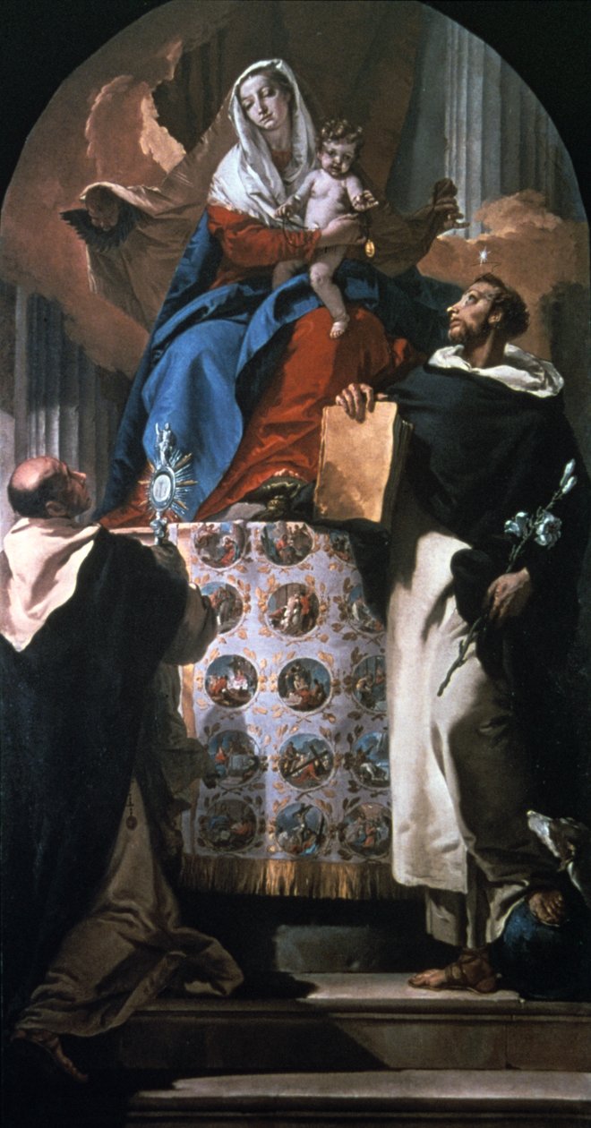 Szűz és gyermek Szent Domonkossal és Szent Jácinttal, 1740-1750 alkotó: Giovanni Battista Tiepolo