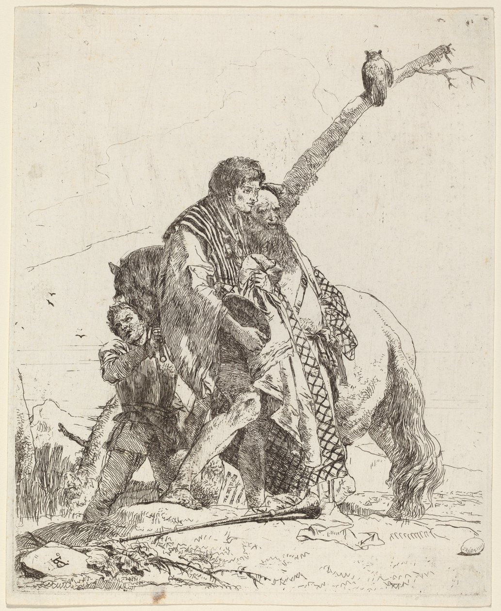 Ifjúság, bölcs és kísérő lóval alkotó: Giovanni Battista Tiepolo
