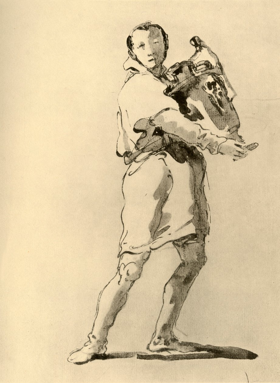 Fiatalok Amforával, 18. század közepe, 1928 alkotó: Giovanni Battista Tiepolo