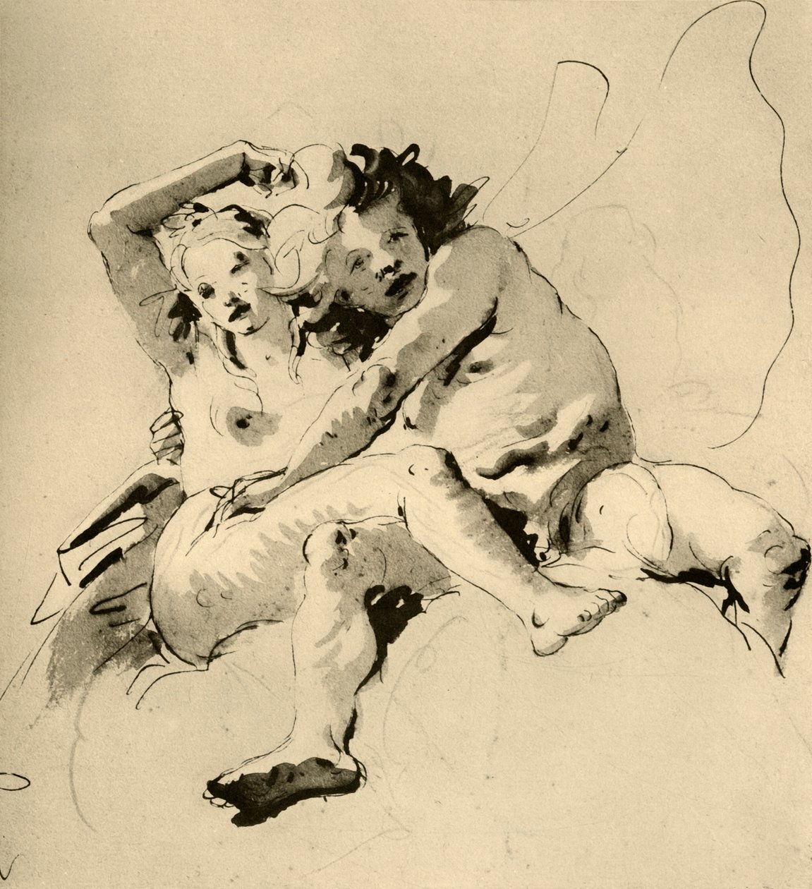 Zephyr és Flora, 1757, 1928 alkotó: Giovanni Battista Tiepolo