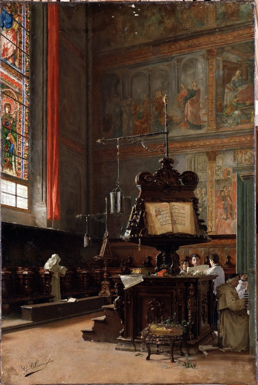 A templom kórusában (olaj, vászon alkotó: Giovanni Battista Torriglia