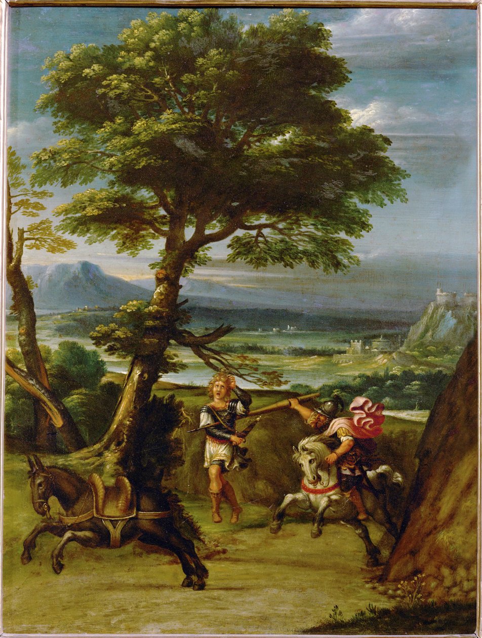 Tájkép a Joáb által megölt Absolonnal ... alkotó: Giovanni Battista Viola