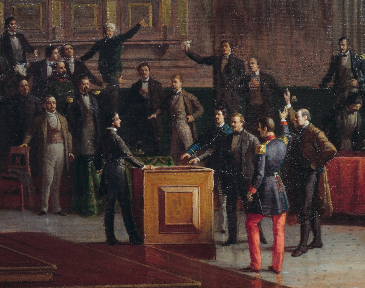 Velence ideiglenes kormánya a keserű vég ellenállását választja (1849), Giovanni Battista Della Libera festménye alkotó: Giovanni Battista della Libera