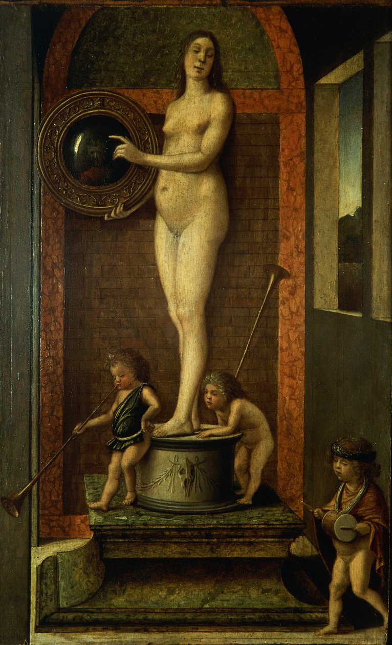 Az óvatosság allegóriája, 1490 körül, Giovanni Bellini (1431-36 - 1516), olaj, tábla, 32x22 cm alkotó: Giovanni Bellini