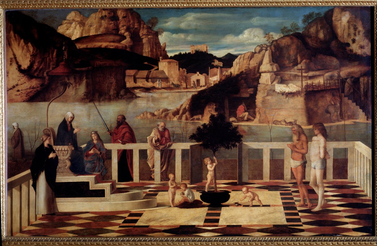 Szent allegória (Festmény, 1487 körül) alkotó: Giovanni Bellini