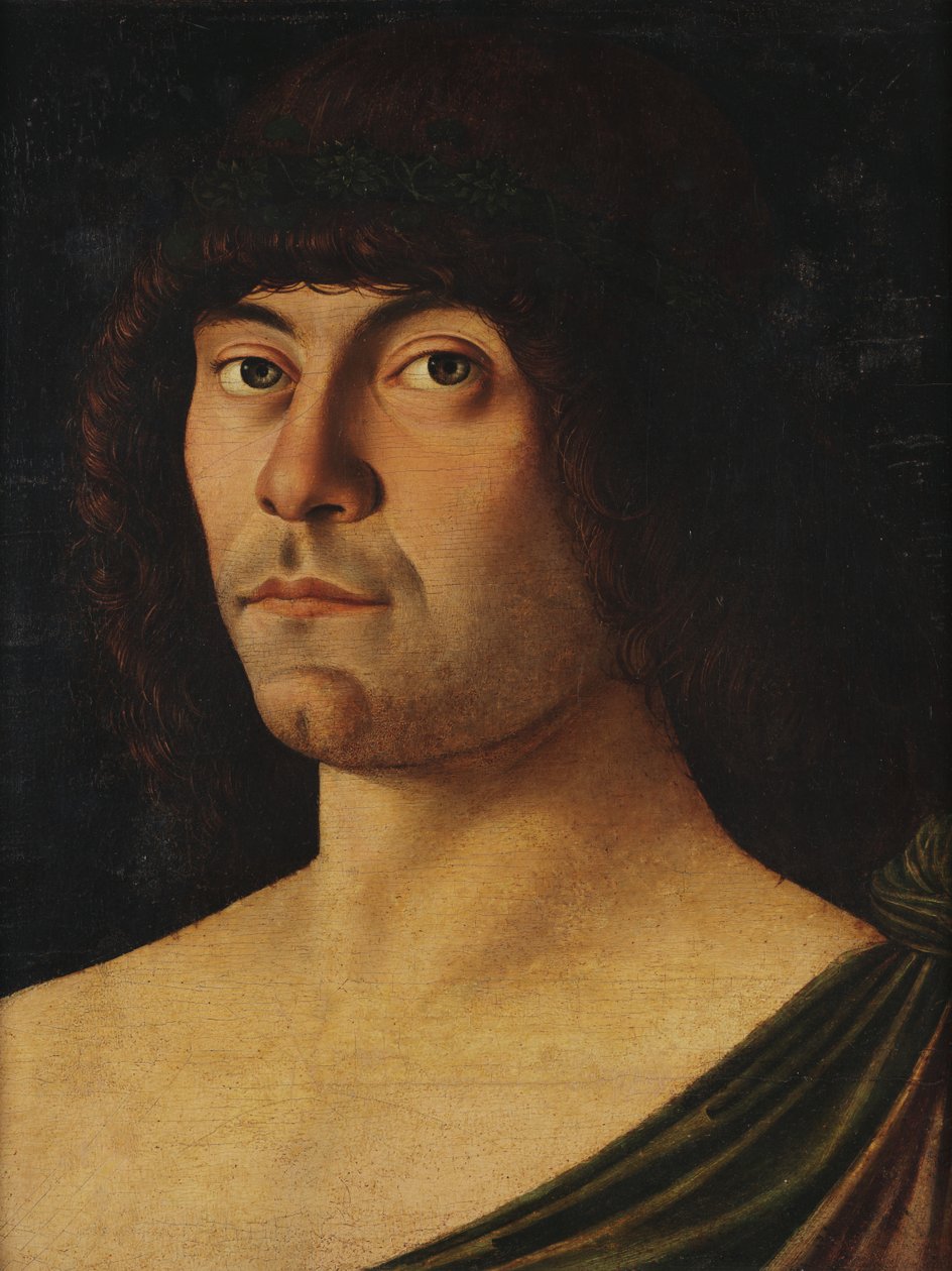 Olaszul: Ritratto di un umanista - Egy költő portréja Raffaele Zovenzoni költő alkotó: Giovanni Bellini