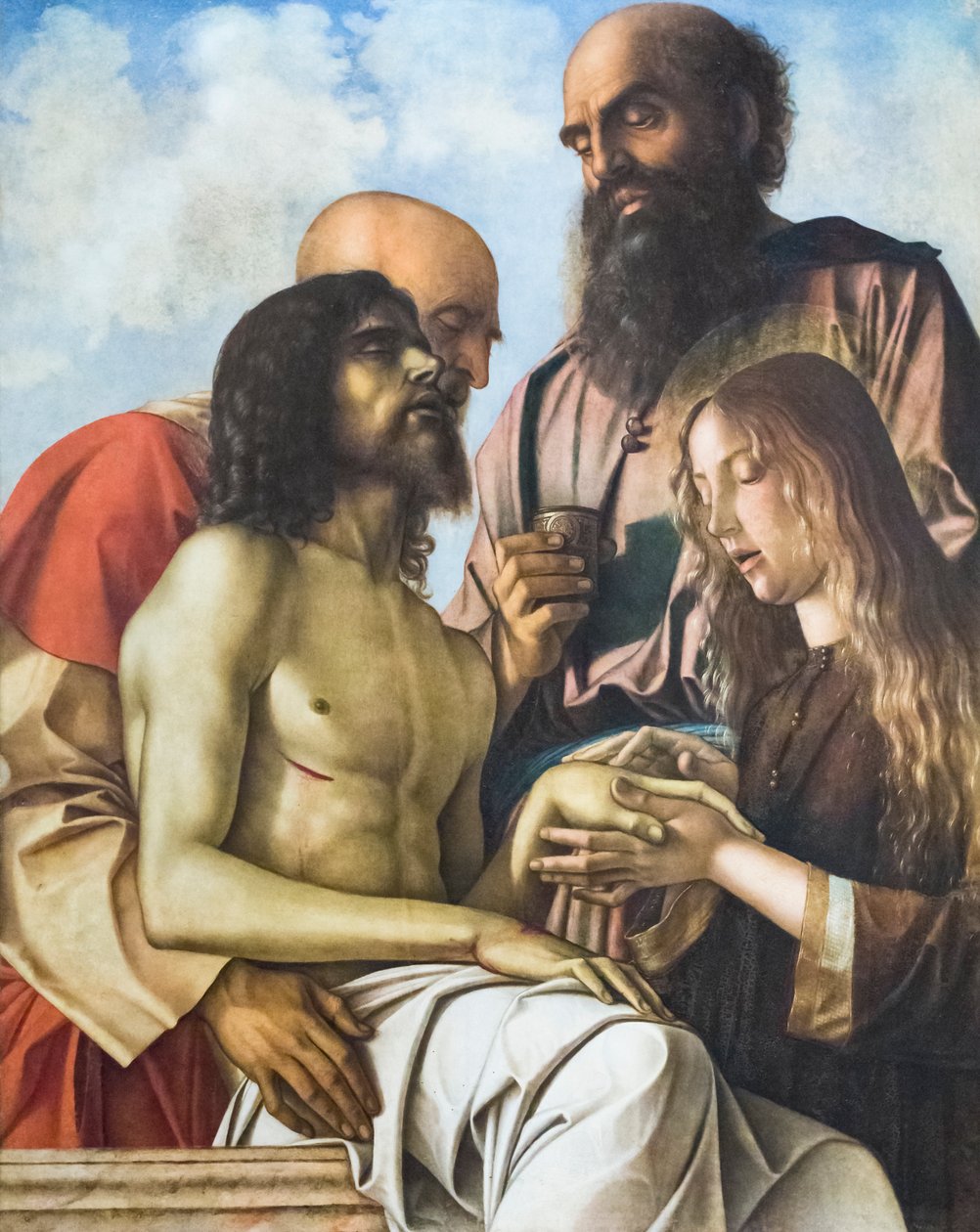 Siralom a halott Krisztus felett, 1473-76 körül (olaj, tábla) alkotó: Giovanni Bellini