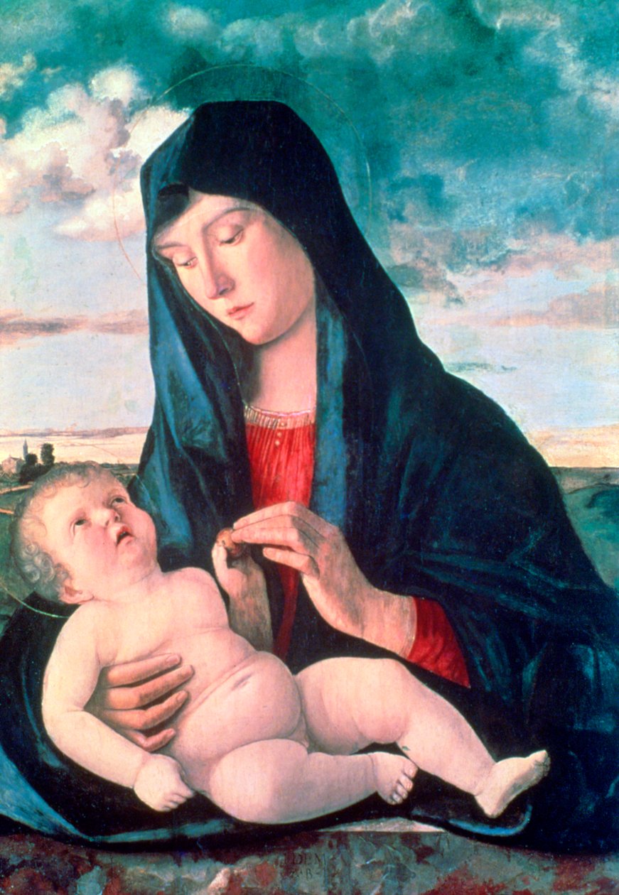 Madonna és gyermek egy tájban, 1480-1485. alkotó: Giovanni Bellini