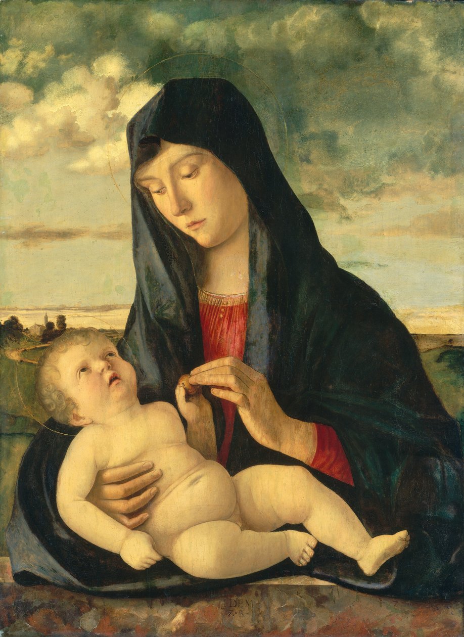 Madonna és gyermek egy tájban, c. 14801485. alkotó: Giovanni Bellini