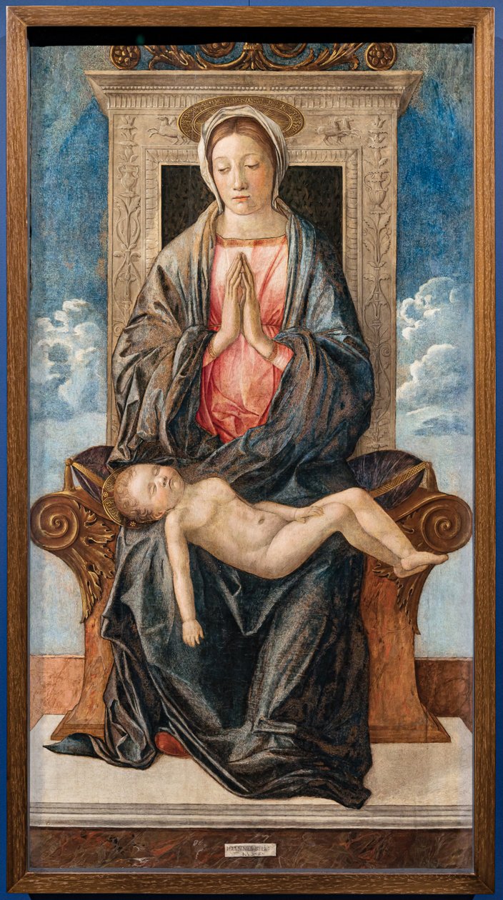 Madonna alvó babával, Giovanni bellini, 1470 körül. alkotó: Giovanni Bellini
