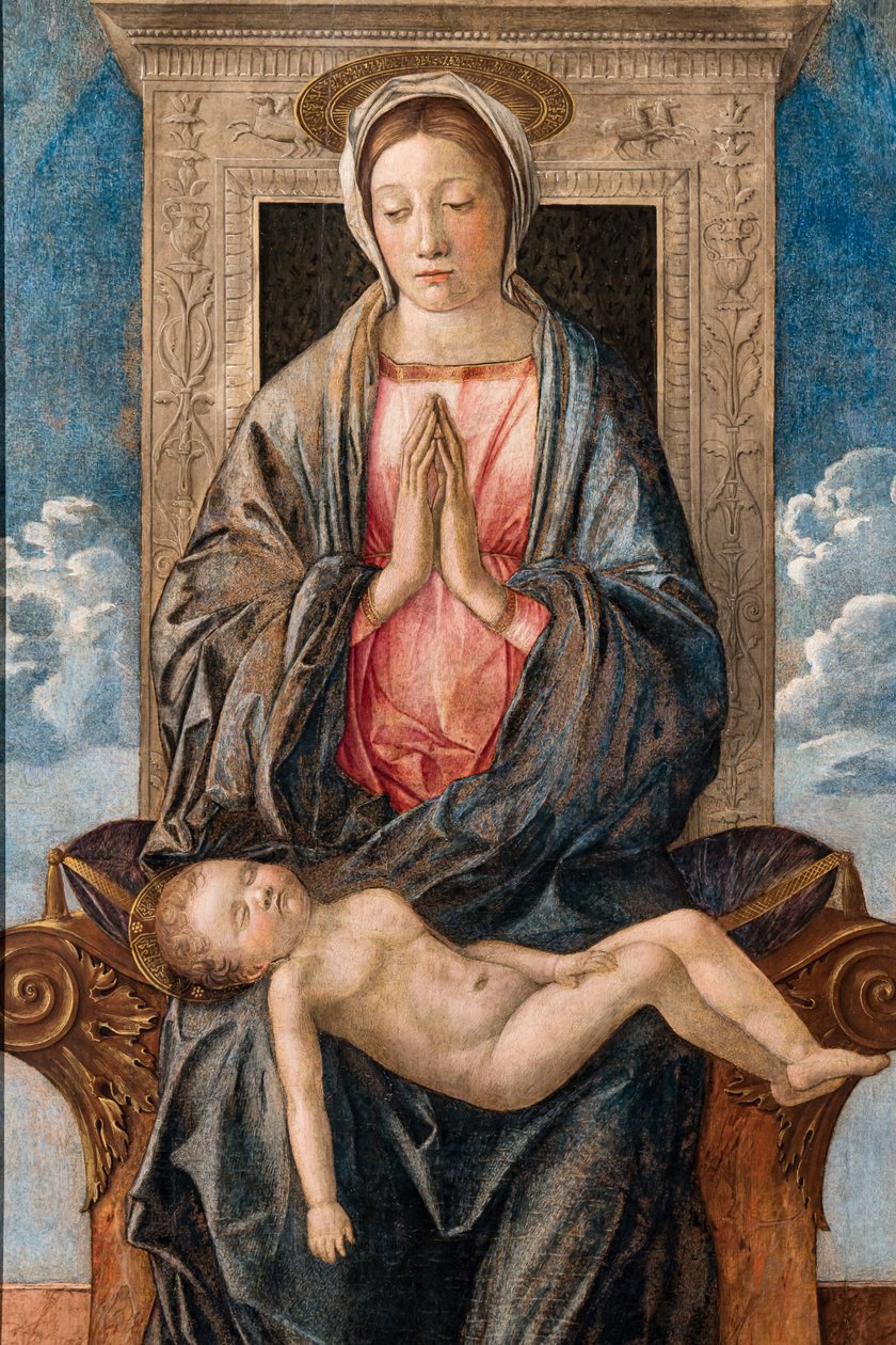 Madonna alvó babával, Giovanni bellini, 1470 körül. alkotó: Giovanni Bellini