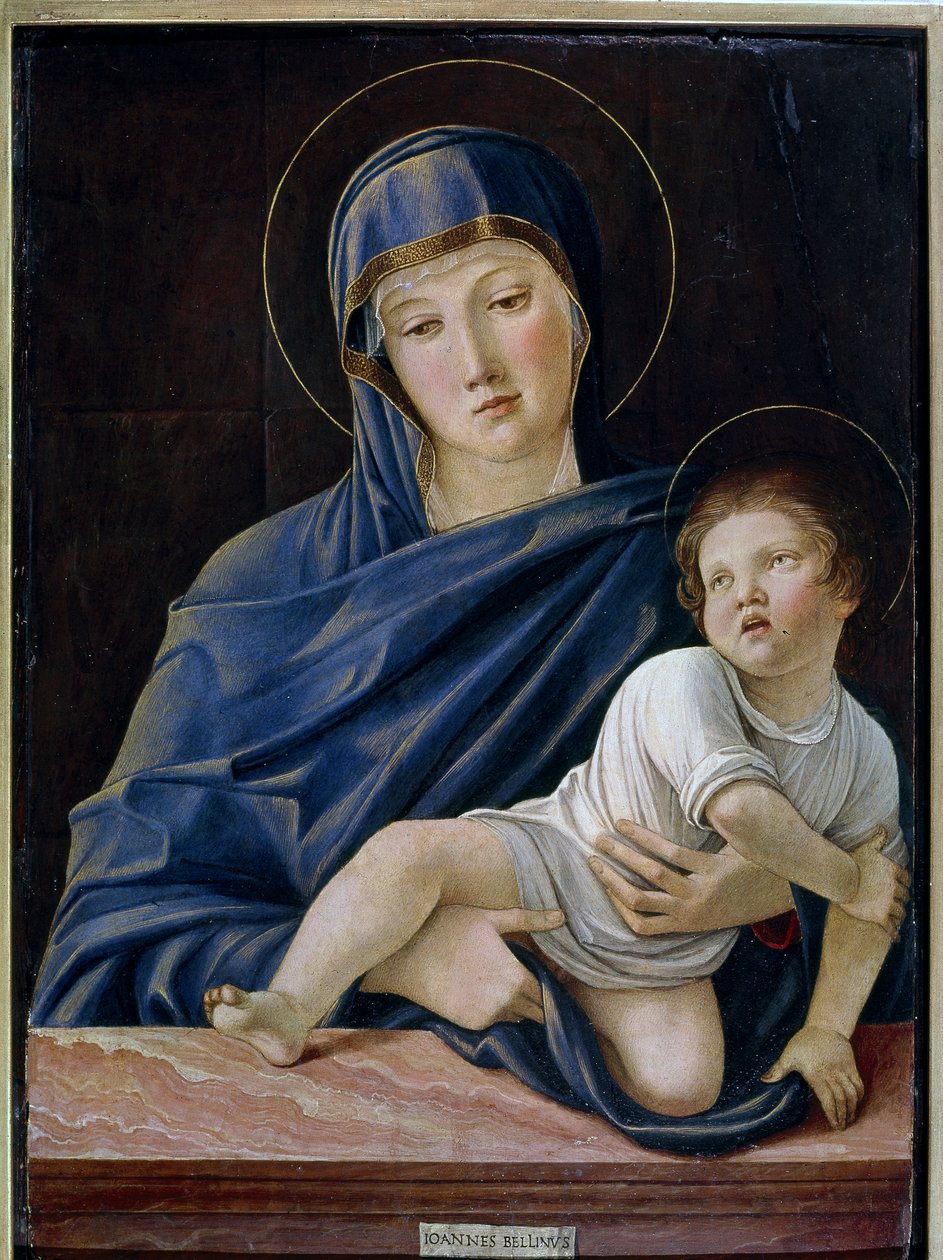Szűzanya Lochis. Madonna és gyermeke alkotó: Giovanni Bellini