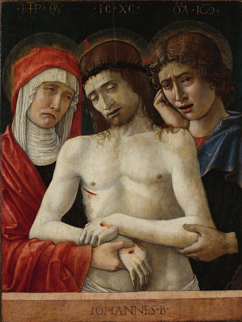 Pietà Madonnával és Szent János evangélistával alkotó: Giovanni Bellini