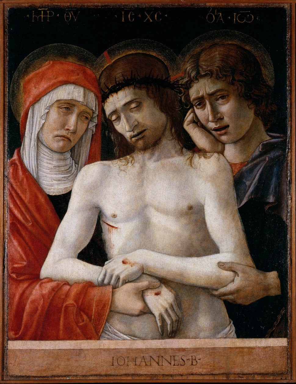 Pietà Madonnával és Szent János evangélistával alkotó: Giovanni Bellini