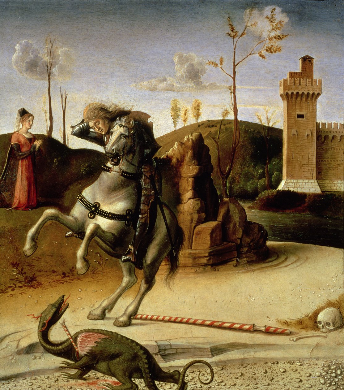 Szent György és a Sárkány, 85578-as predella panelrészlet alkotó: Giovanni Bellini