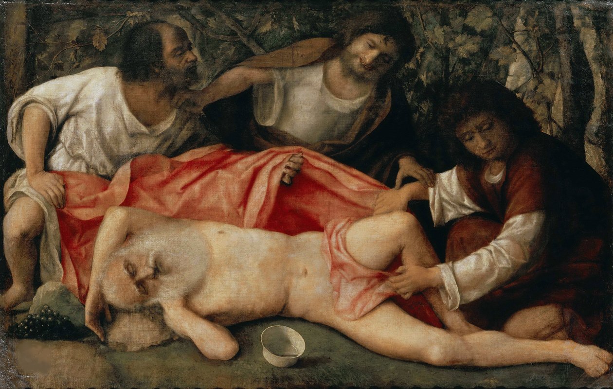 Noé részegsége, 1515 körül. alkotó: Giovanni Bellini