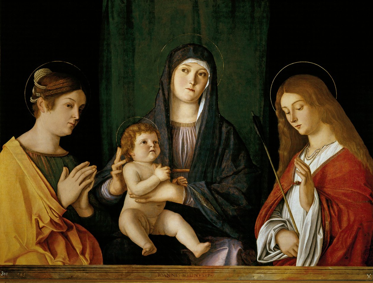A Szűzanya és a Gyermek két szent között alkotó: Giovanni Bellini
