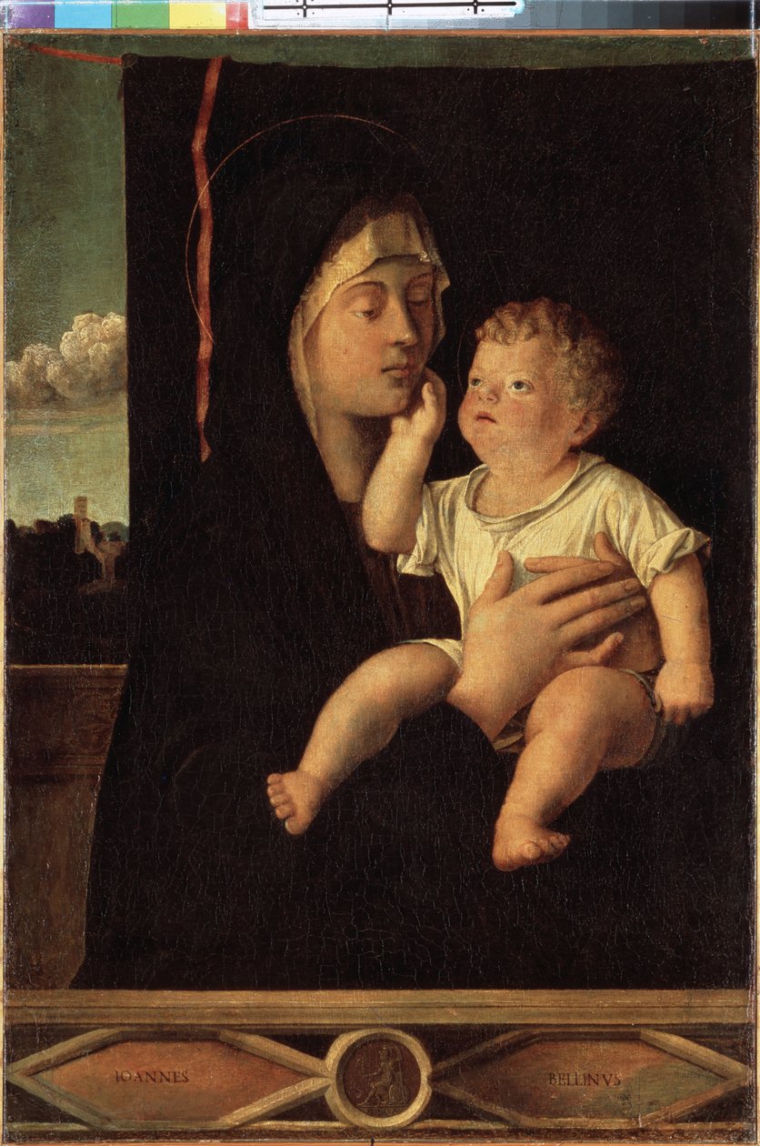 Giovanni Bellini dit il Giambellino (1430-1516) "Szűz és gyermek" festménye Szentpétervár, Ermitázs Múzeum alkotó: Giovanni Bellini