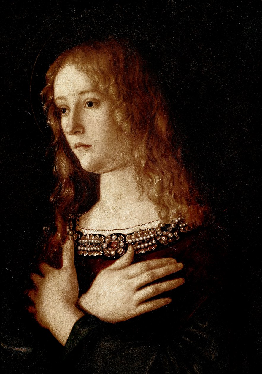 Szűz és gyermek Alexandriai Szent Katalinnal és Szent Mária Magdolnával alkotó: Giovanni Bellini