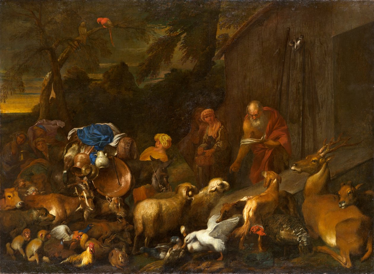 Noé és az állatok belépve a bárkába, 1630-1632 körül (olaj, vászon) alkotó: Giovanni Benedetto Castiglione