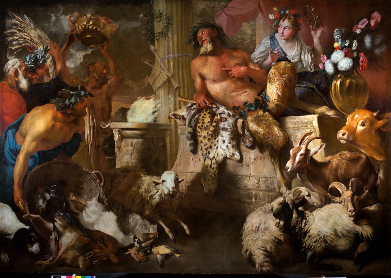 Áldozat Pánnak, 1640 körül (olaj, vászon) alkotó: Giovanni Benedetto (1609 64) Castiglione