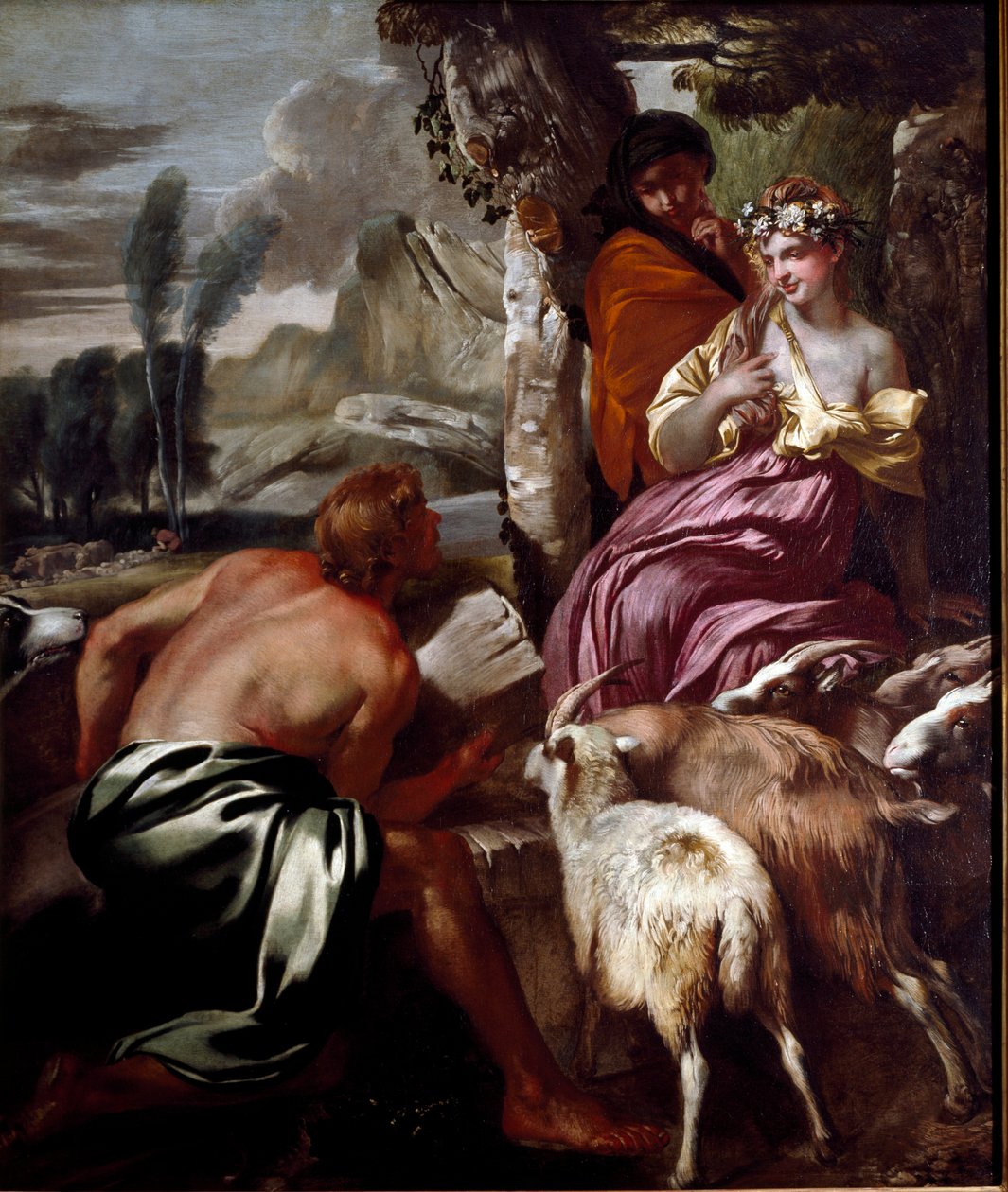 Jacob találkozik Rachellel a kútnál Giovanni Benedetto Castiglione dit il Grechetto festménye (1610-1665) 17. század Gének, magángyűjtemény alkotó: Giovanni Benedetto Castiglione