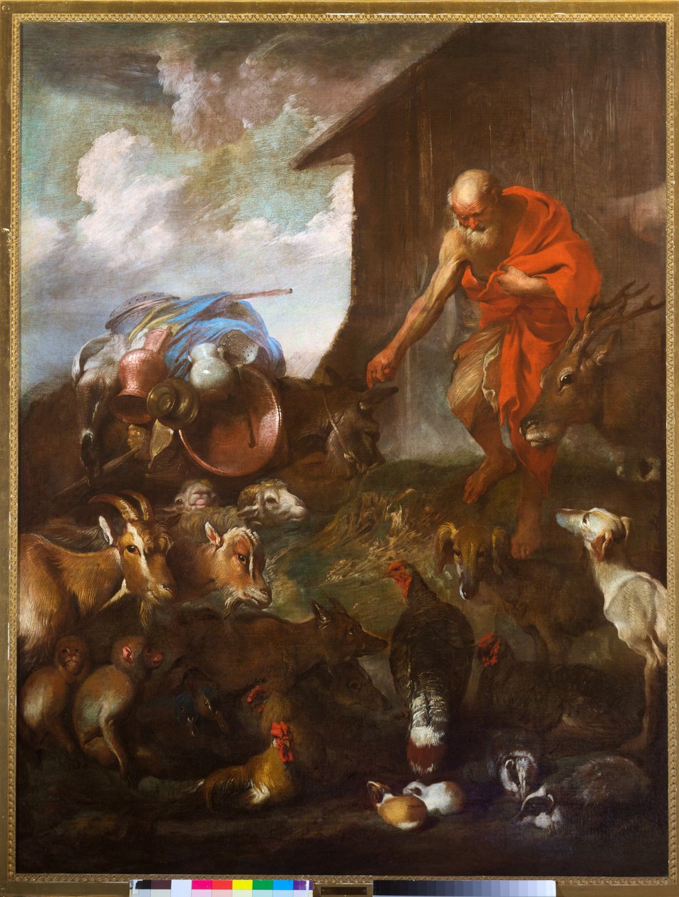 Az állatok bevonulása a bárkába, 1655 körül (olaj, vászon) alkotó: Giovanni Benedetto (1609 64) Castiglione