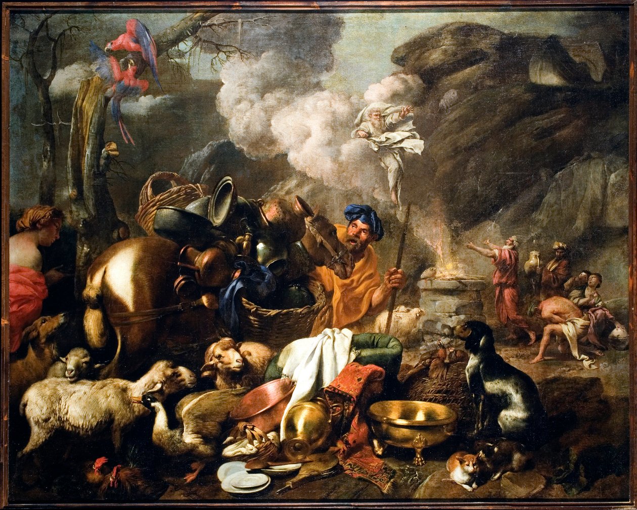 Noé feláldozása az özönvíz után Giovanni Benedetto Castiglione dit il Grechetto (1610-1665) festménye, 17. századi Genes, Musei di Strada Nuova alkotó: Giovanni Benedetto Castiglione