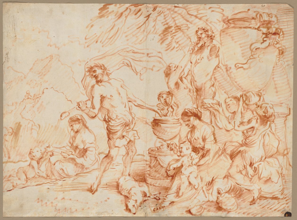 Bacchanal Herm előtt alkotó: Giovanni Benedetto Castiglione