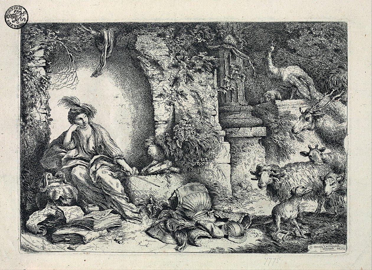 Circe Odüsszeusz társait állatokká alakítja alkotó: Giovanni Benedetto Castiglione