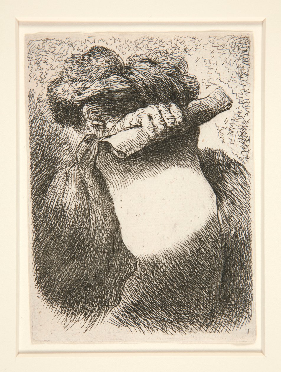 Nagy pántot tartó figura, a Small Studies of Heads sorozatból alkotó: Giovanni Benedetto Castiglione
