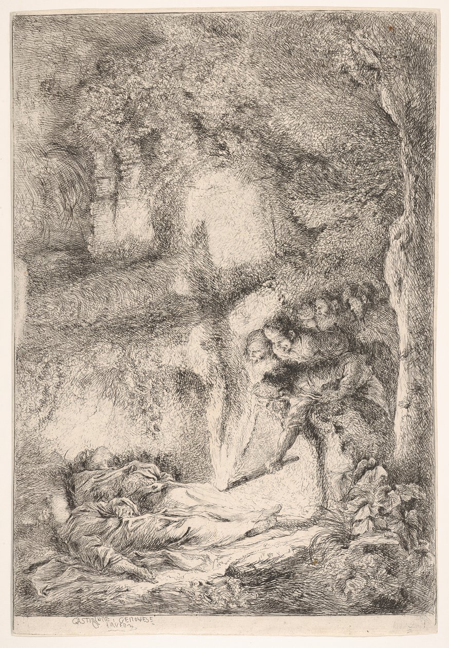 Szent Péter és Pál holttestének megtalálása, kb. 1647-51. alkotó: Giovanni Benedetto Castiglione