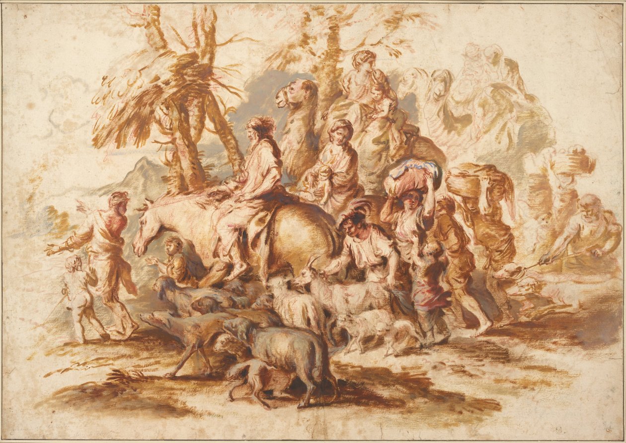 Jacobs visszatérése, kb. 1647-1651 alkotó: Giovanni Benedetto Castiglione