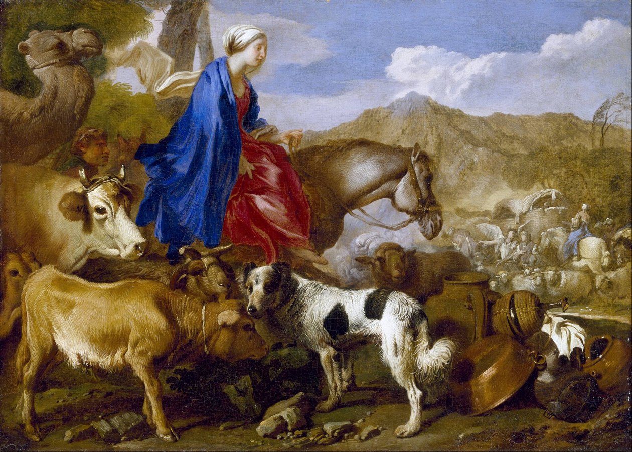 Rebecca utazása alkotó: Giovanni Benedetto Castiglione