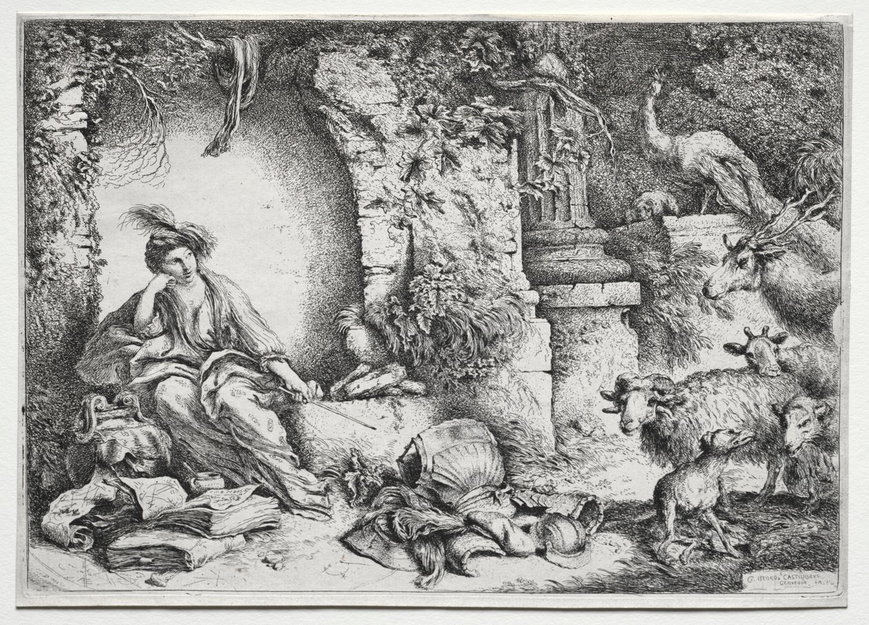 La Mèlancolie, c. 1660-1665. alkotó: Giovanni Benedetto Castiglione