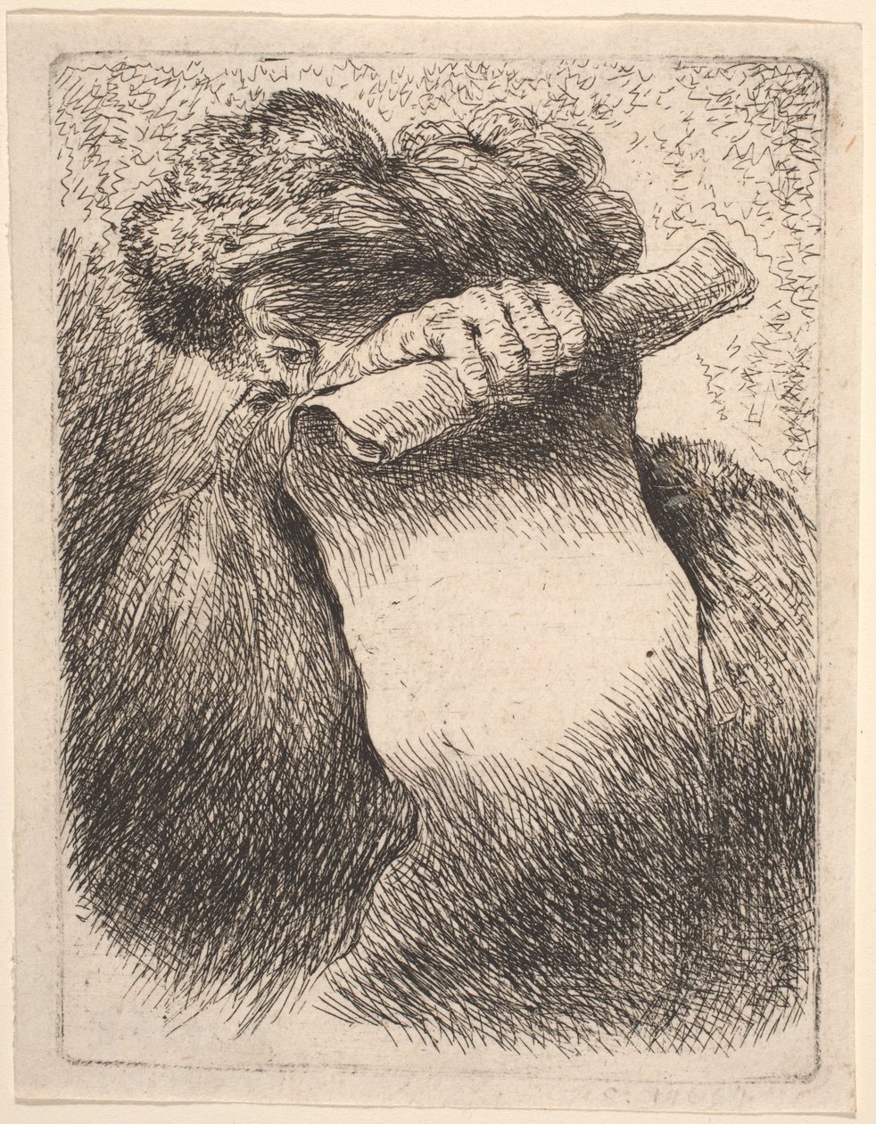 Férfi egy tekercssel alkotó: Giovanni Benedetto Castiglione