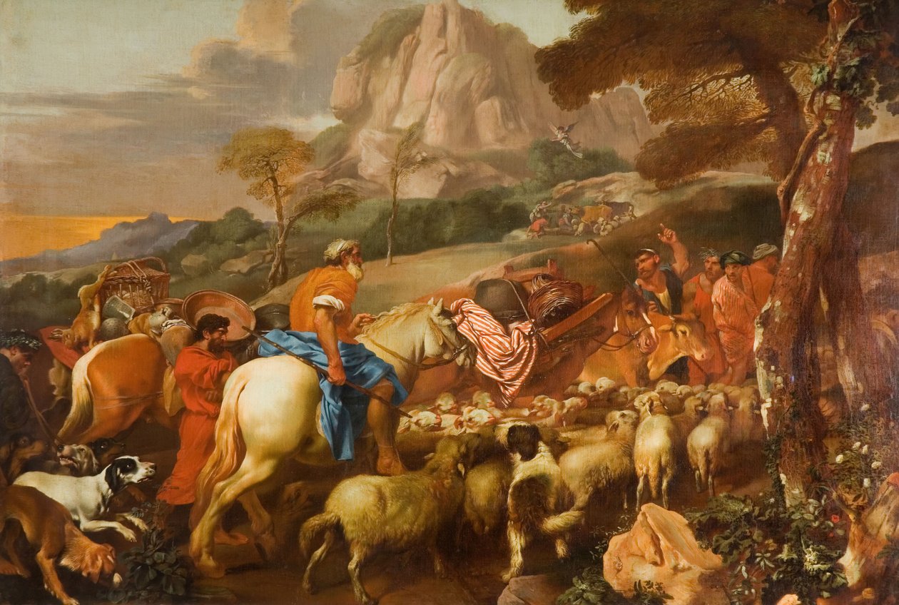 A pásztoroknak megjelenő angyal, 17. század közepe-vége. alkotó: Giovanni Benedetto Castiglione