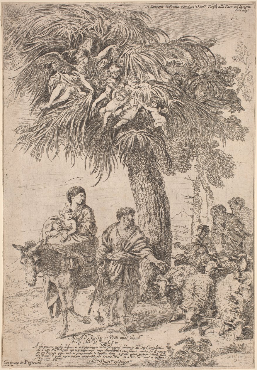 Repülés Egyiptomba alkotó: Giovanni Benedetto Castiglione