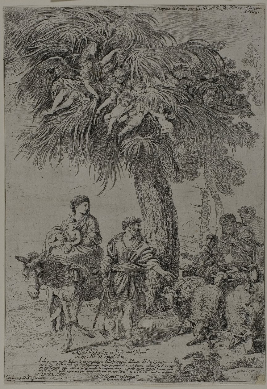Repülés Egyiptomba alkotó: Giovanni Benedetto Castiglione